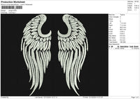 Wings Embroidery File 6 sizes