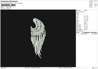 WING 1 WING 2 Embroidery File 10 size