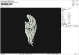 WING 1 WING 2 Embroidery File 10 size