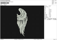 WING 1 WING 2 Embroidery File 10 size