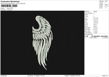 WING 1 WING 2 Embroidery File 10 size