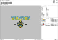 Wolverinetext 02 Embroidery File 6 sizes