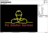 Workertext Line Embroidery File 6 sizes