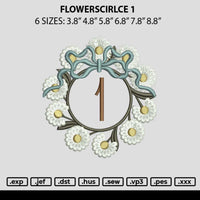 Flowerscircle 1 Embroidery File 6 sizes