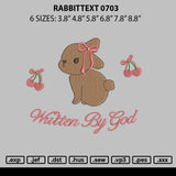 Rabbittext 0703 Embroidery File 6 sizes