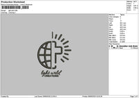 Wrld Text Embroidery File 6 sizes