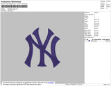 Yankees NY Logo Embroidery File 6 size