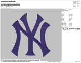 Yankees NY Logo Embroidery File 6 size