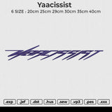Yaacissist Embroidery File 6 size