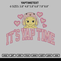 Yaptimetext Embroidery File 6 sizes