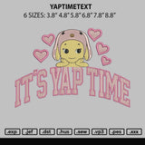 Yaptimetext Embroidery File 6 sizes
