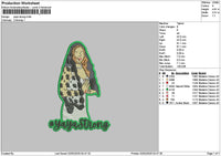 Strongtext Embroidery File 6 sizes
