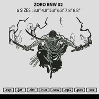 Zoro bnw 02 Embroidery File 6 sizes