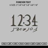 Forever Text Embroidery File 6 sizes