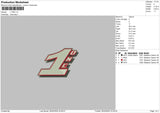 Number 1 Embroidery File 6 sizes