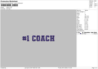 1C Text Embroidery File 6 sizes