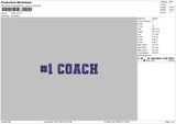 1C Text Embroidery File 6 sizes