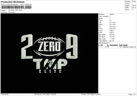 Zero 29 Embroidery File 6 sizes