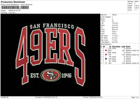 49ers0702 Embroidery File 6 sizes