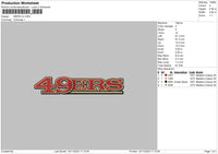 49ersv2 Embroidery File 6 sizes