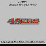 49ersv2 Embroidery File 6 sizes