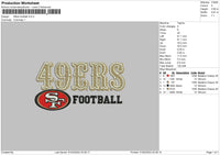 Football 0102 Embroidery File 6 sizes