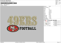 Football 0102 Embroidery File 6 sizes