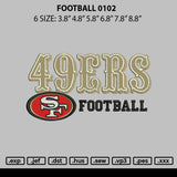 Football 0102 Embroidery File 6 sizes