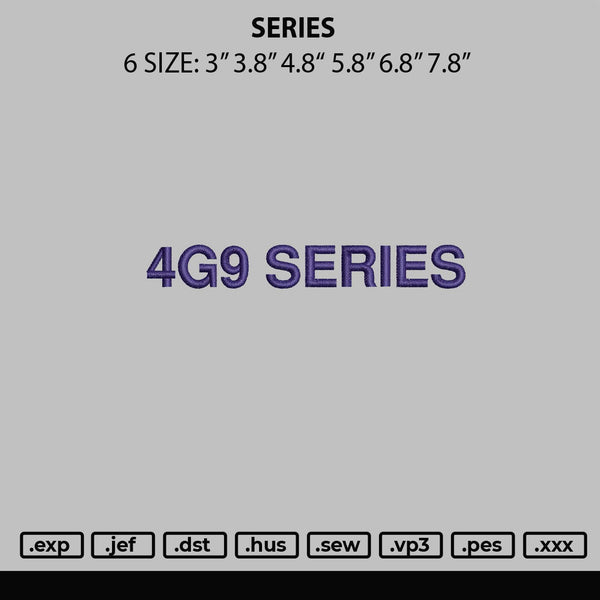 Series Embroidery File 6 sizes