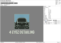 4 Eyez Embroidery File 6 sizes