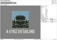 4 Eyez Embroidery File 6 sizes