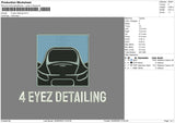 4 Eyez Embroidery File 6 sizes