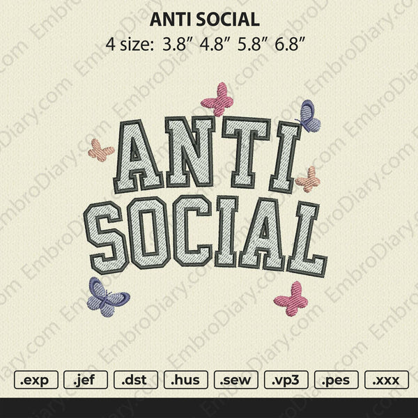 Anti Social Embroidery