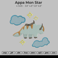 appa moon star embroidery