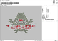 94 Diesel Service Embroidery