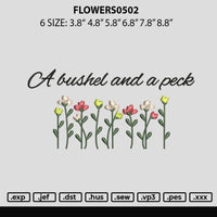 Flowers 0502 Embroidery File 6 sizes