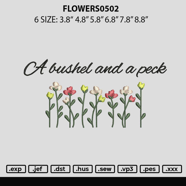 Flowers 0502 Embroidery File 6 sizes