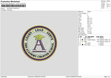 Academi C Embroidery File 6 sizes