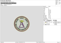 Academi C Embroidery File 6 sizes