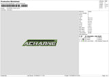 Acharne L Embroidery File 6 sizes