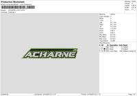 Acharne L Embroidery File 6 sizes