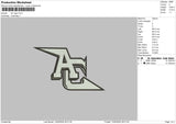 Ac Text Embroidery File 6 sizes