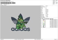 Adidasgrinch Embroidery File 6 sizes