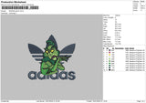 Adidasgrinch Embroidery File 6 sizes