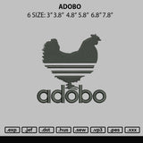 Adobo Embroidery File 6 sizes