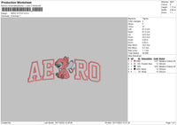 Aero Stitch Embroidery File 6 sizes