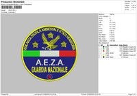 Aeza Embroidery File 6 sizes