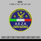 Aeza Embroidery File 6 sizes