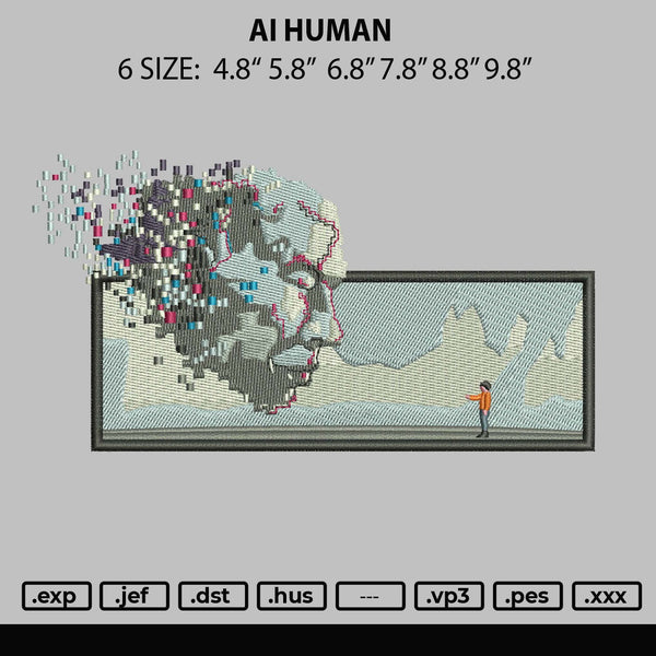 Ai Human Embroidery File 6 sizes