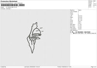 Map 0702 Embroidery File 6 sizes